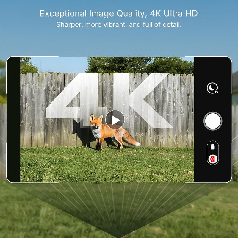 GardePro E8 2.0 WiFi Trail Camera (Non-Cellular), 4K Video & 64MP Photo, 165ft Long-Range Dual Antennas, Live View, No-Glow IR Night Vision, Motion Detection - Image 3